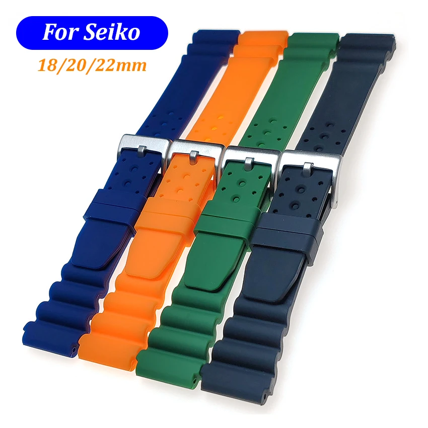 Waterproof Silicone Sport Watch Straps - Durable Rubber Replacement Bracelet