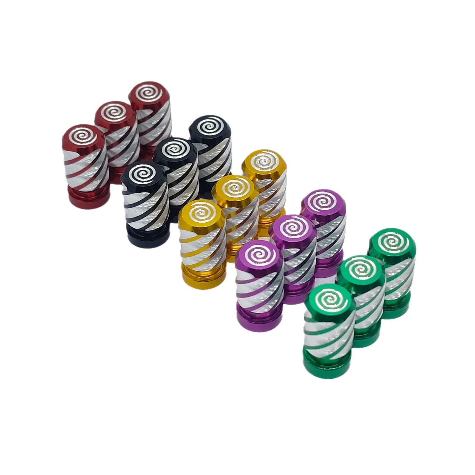 Floral Series Universal Valve Stem Caps - Set of 4, Factory Direct Supply