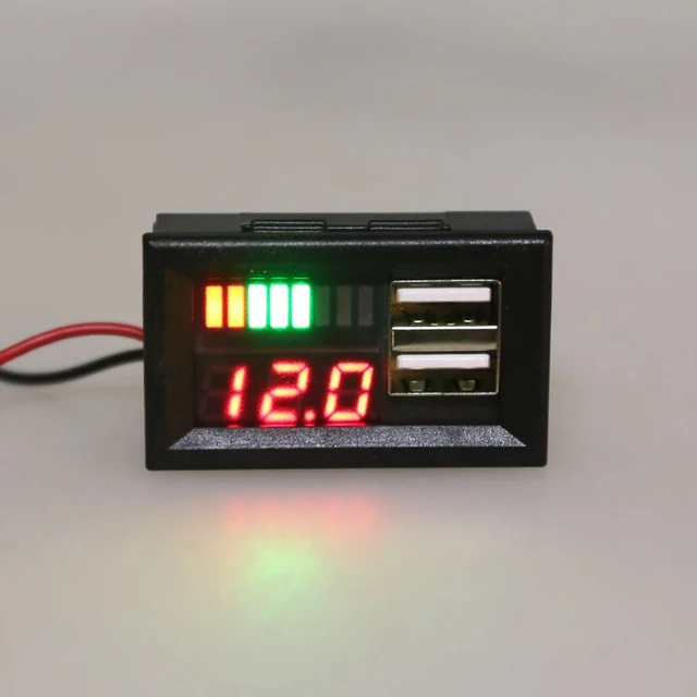 Universal Dual USB Digtal Voltmeter 12V Spannungsanzeige Messgerät