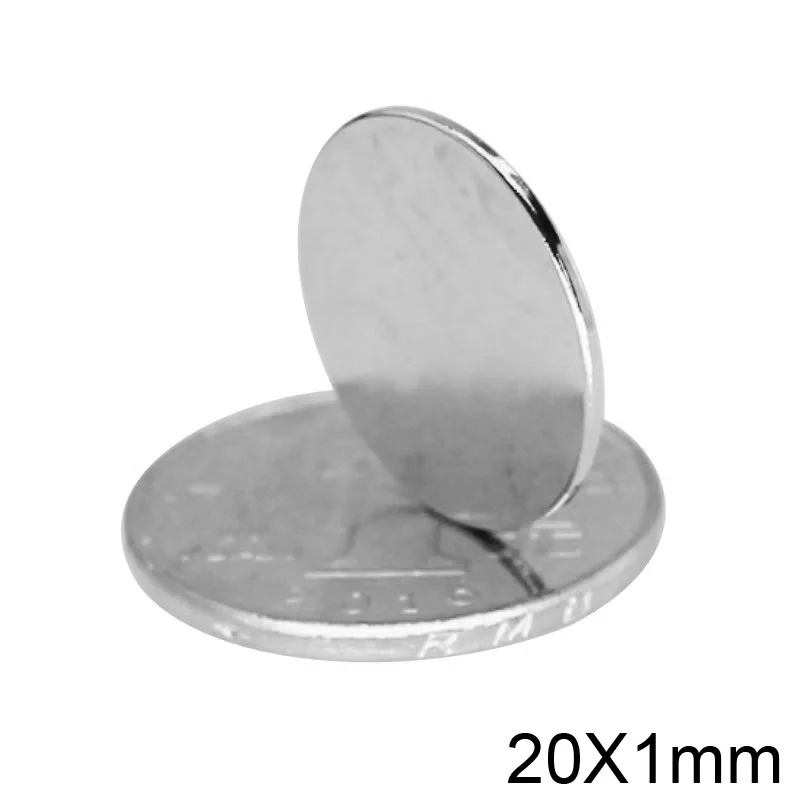 

100/200/300/400pcs 20x1 mm Rare Earth Magnets Diameter 20x1mm Round Magnetic 20mmx1mm Fridge Permanent Neodymium Magnet 20*1