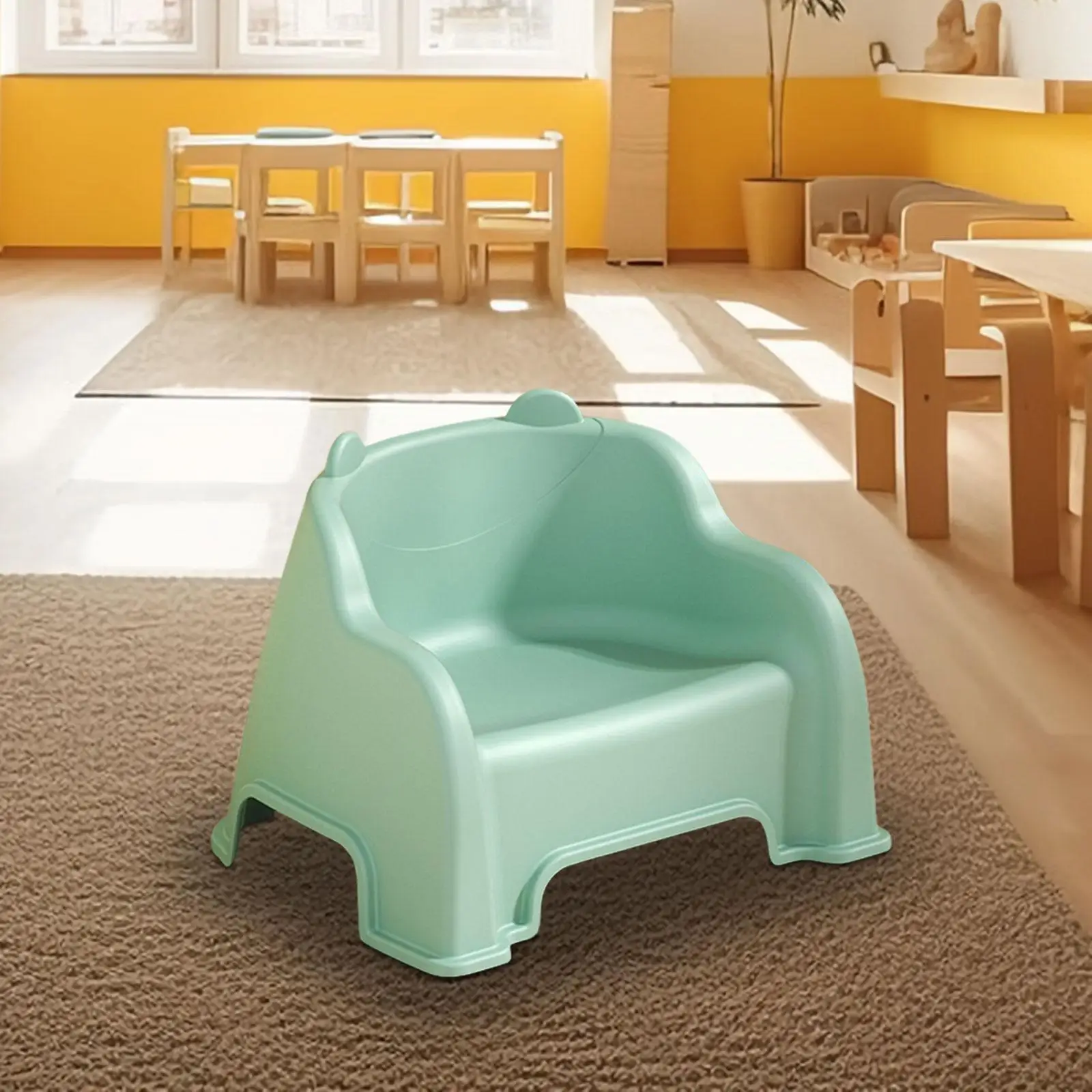 Small Stool Sturdy Lightweight Foot Stool Under Desk Footrest Shoe Changing Stool with Back Support Step Stool for Kitchen