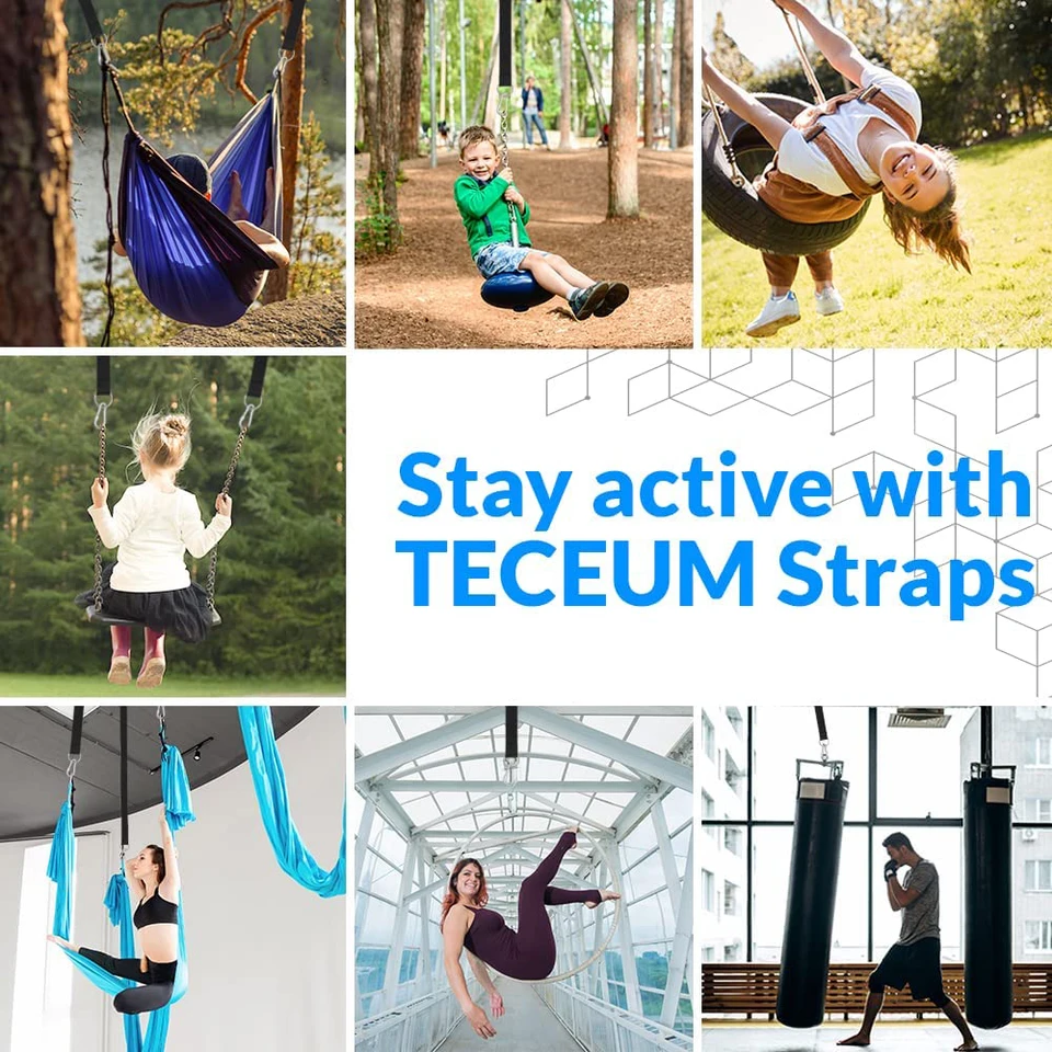 Sangle Hamac De Fixation - Ensemble De 2 Sanglons Ajustables De 2M Avec Mousquetons Pour Hamac, Balançoire Et Siège Suspendu | Capacité De Charge Jusqu'à 300 Kg,sangle Hamac Arbre,tendeur Pour Hamac