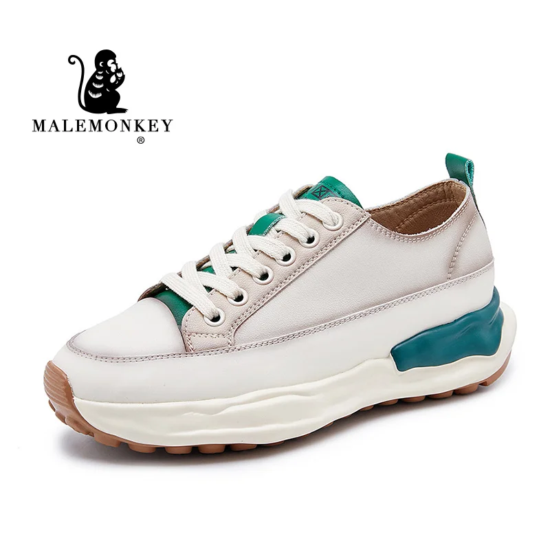 New Platform Sneakers Women High Quality 2022 Fashion Leather Casual Breathable Mesh Lightweight Non Slip Female Shoes Handmade - Flats - AliExpress