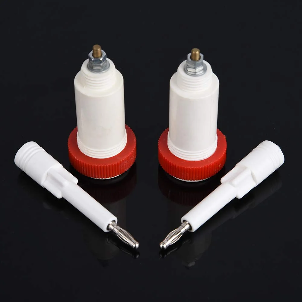 2 Pairs 4 mm Banana Cross Jack 10Kv-30Kv High Voltage Connector Plug and Socket Power Supply Test Instrument