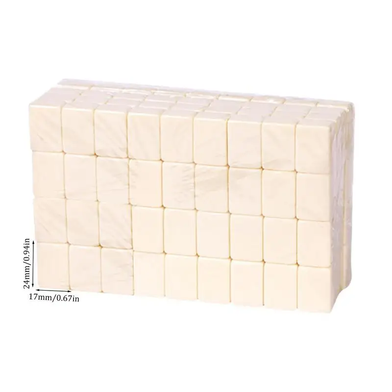 Mini Chinese Mahjong Sets 146 Melamine Large Storage Bag Traditional Board Game For Family Leisure Time