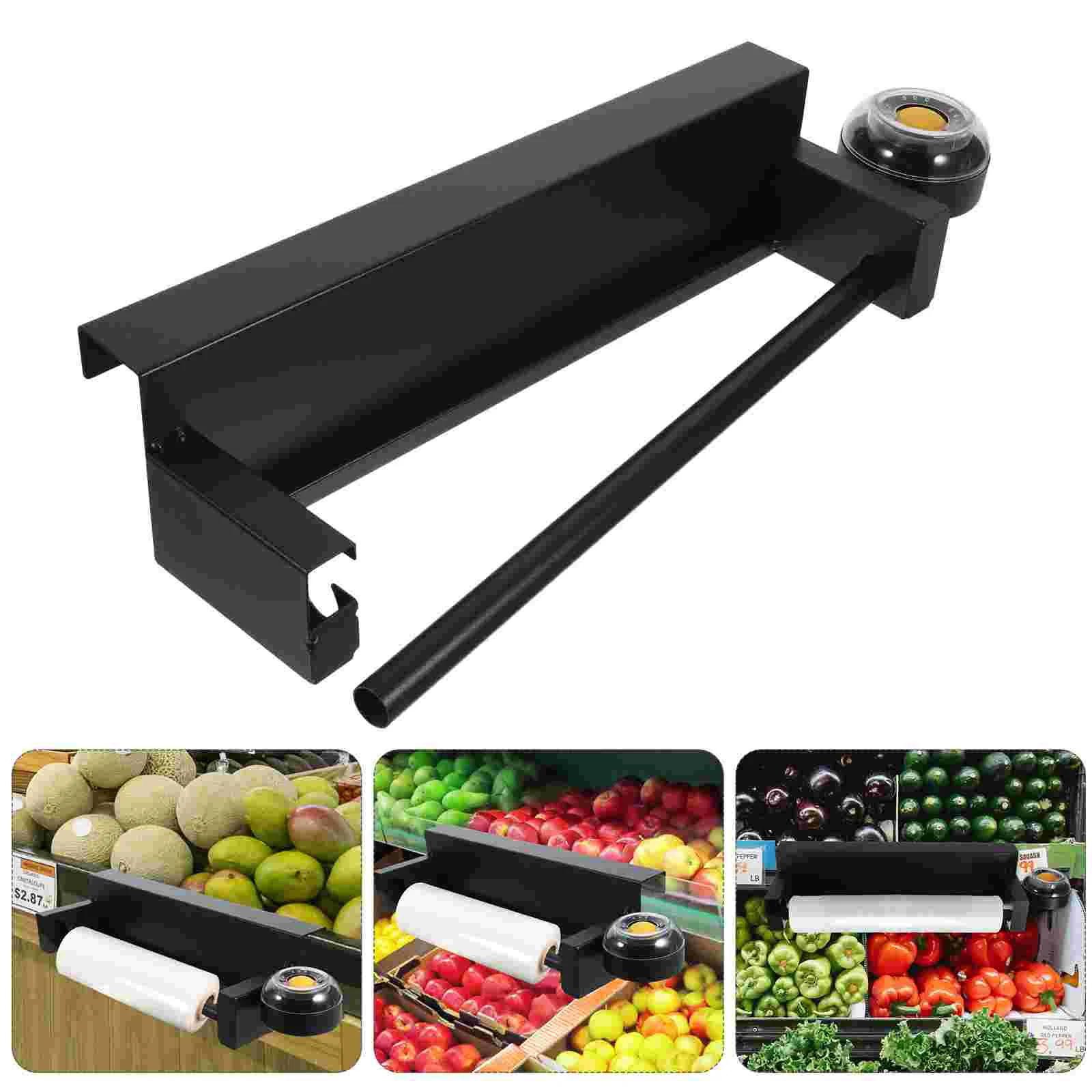 

Supermarket Roll Bag Hanging Grocery Dispenser Wall Mount Produce Holder Stand Door Stainless Steel