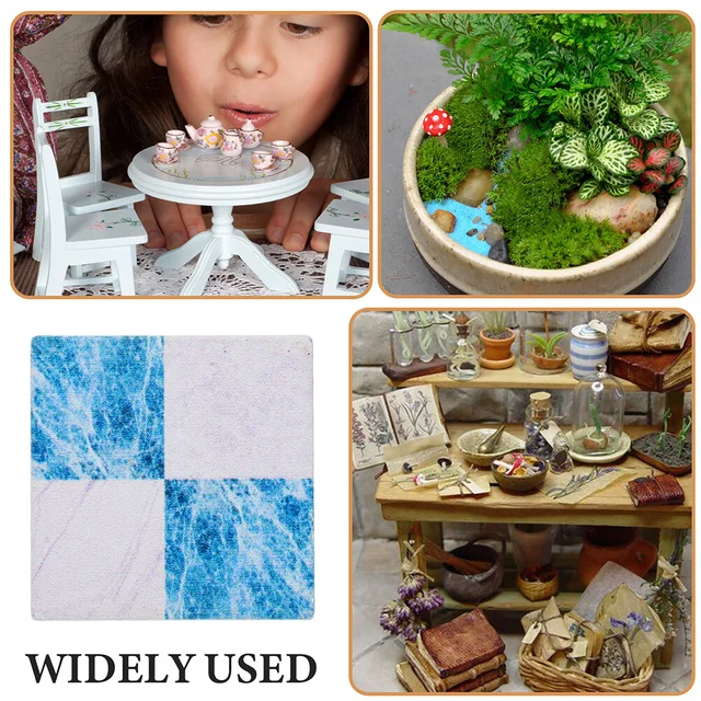 Szimulált Fa Padló Mini Ház Otthoni Dekorációs Táblák Épületkészletek Padlólapok - Image 2