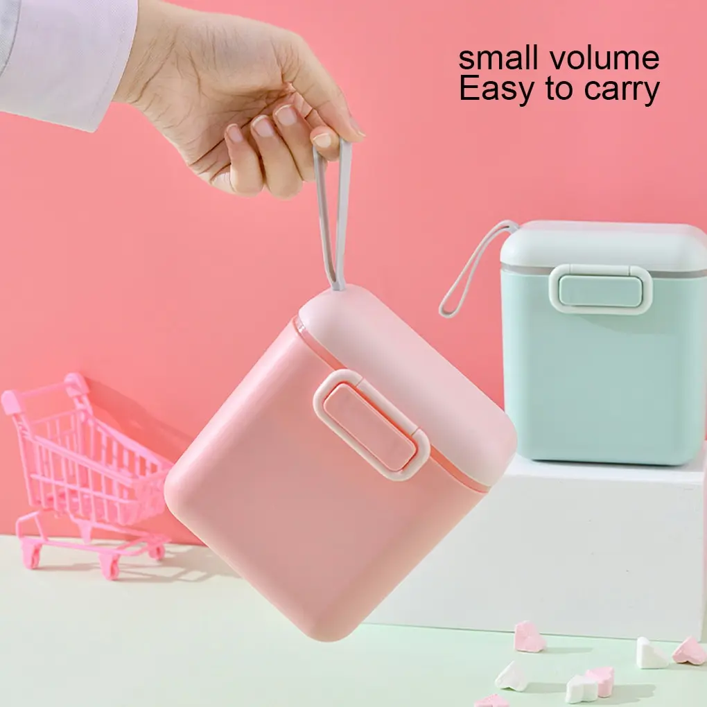 Baby Milk Powder Portable Baby Food Storage Box Essential Cereal Infant Milk Powder Box Toddle Snacks Container with Spoon