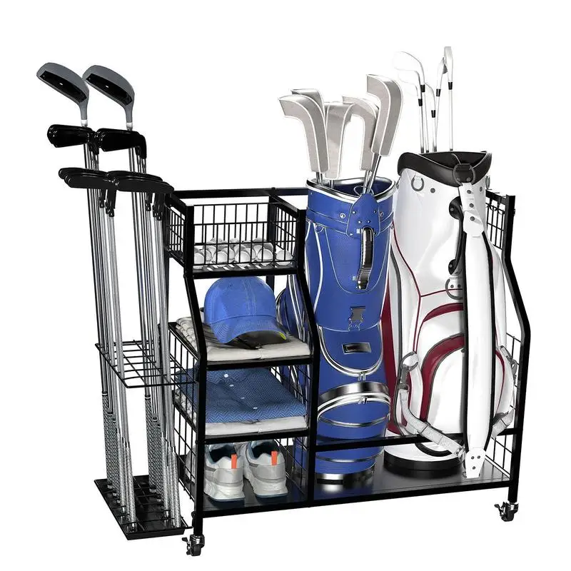 

Golf Supplies Storage Stand Golf Bag Display Stand Golf Storage Garage Organizer Golfing Equipment Rack Golf Club Accessories