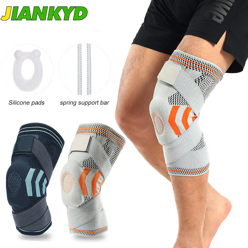 

Sports Knee Pads Support Bandage Braces Elastic Nylon Sport Men's Compression Knee Sleeve for Knee Pain Arthritis, Meniscus Tear