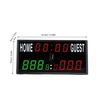 Tableau de bord électronique LED, compte à rebours multifonctionnel, affichage de l'heure, tableau de bord électronique, télécommande pour compétitions 6