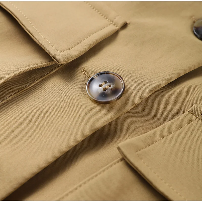 Pocket Stand Collar Long Sleeves Jacket Woman Single Breasted Solid Color Waist Cinching Jackets Versatile Women's New Jackets 23 Sb089d6d5dfa64a47bc5c029b10bf90d91