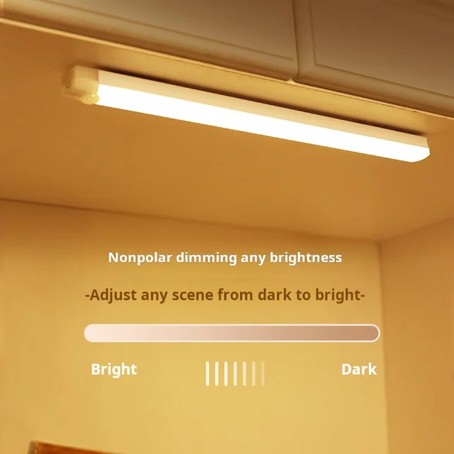 Lampe d'armoire à détecteur de mouvement LED rechargeable sans fil, idéale pour placard, cuisine, garde-robe, escaliers, nuit à piles, 1 pièce 4