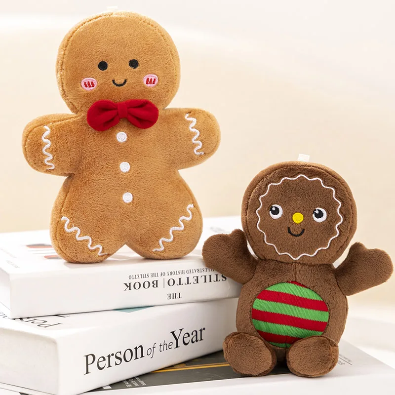 Charming Gingerbread Man Plush Toy Christmas Decor