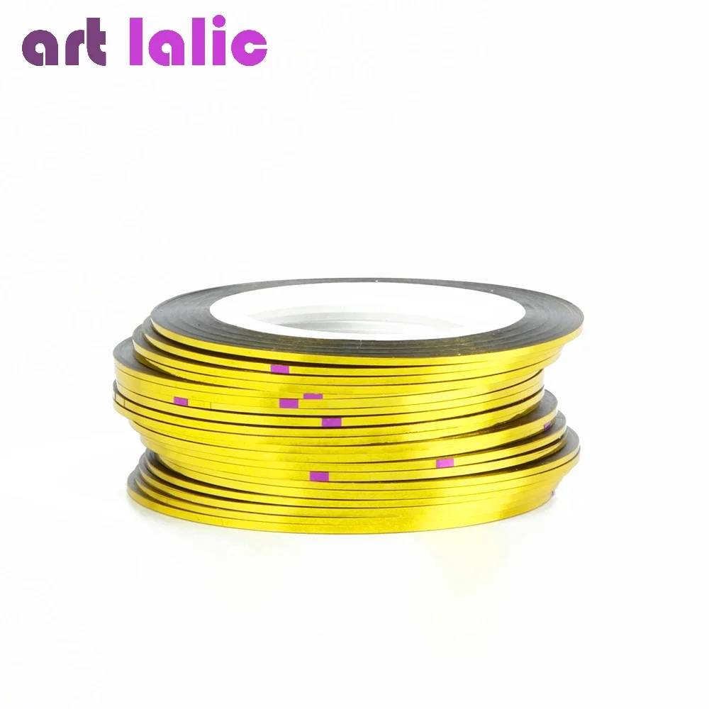 Nail Stickers 10 Rolls Nail Art Striping Tapes Nail Liner Stickers Decals 1mm Adhesive Stickers for Tips Styling