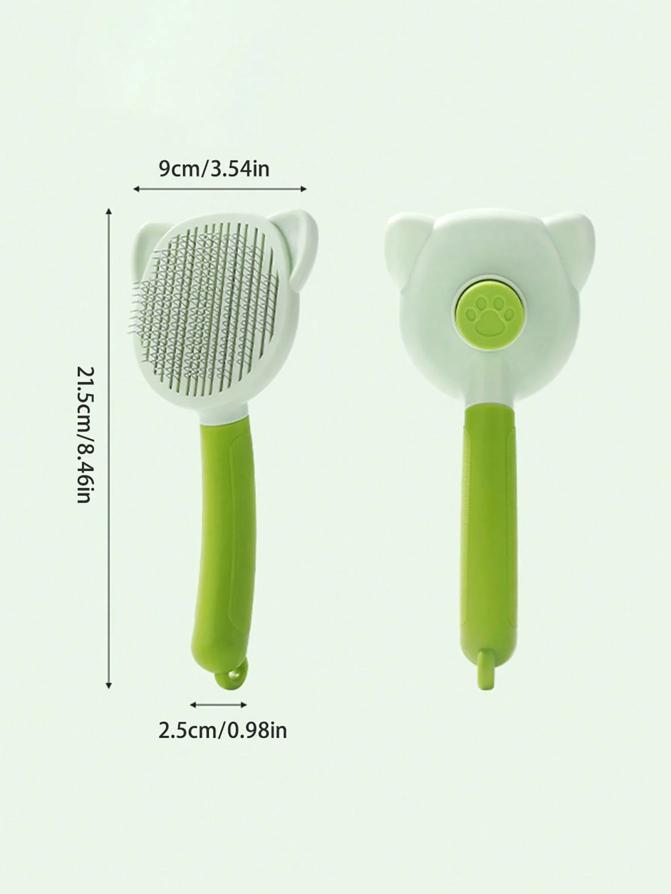 1pc-Cat brush for shedding, cat brush with release button, for indoor cat and dog floating hair comb-random color