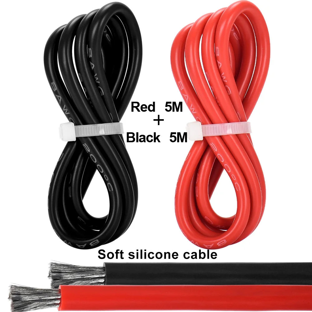 Super Macio Silicone Cobre Bateria Inversor Fios Retardador de Chamas Alta Temperatura Meter 10 12 14 16 Awg