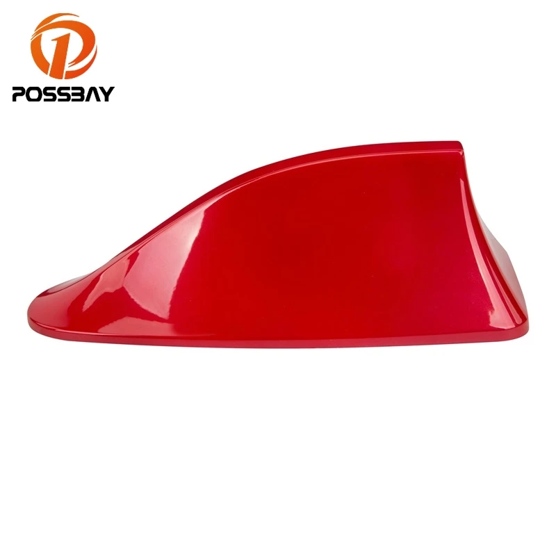 

POSSBAY Car Shark Fin Antenna Auto Radio Signal Aerials Roof Red Antennas for BMW Honda Toyota Hyundai VW Kia Nissan Accessories