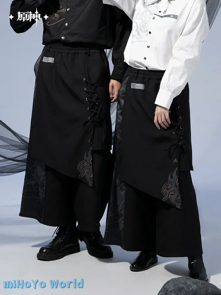 

Game Genshin Impact Xiao Cosplay Everyday Pants Costume Pantskirt Black Loose Stretch Pants Doujin Official Genuine Gift