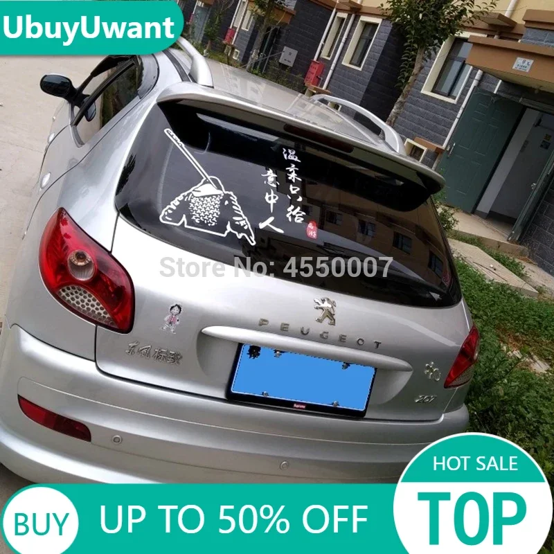 Ubuyuwant Per Peugeot 206 207 Spoiler Materiale Abs Di Alta Qualità Spoiler Posteriore Per Auto Per Peugeot 206 207 2008-2012