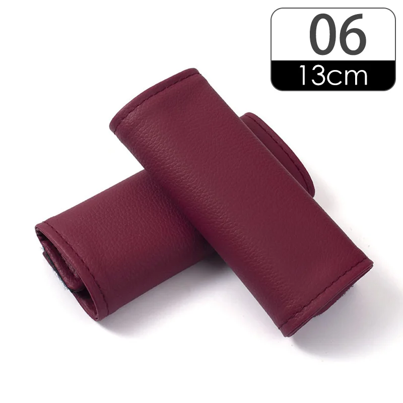 Premium Car Interior Door Handle Protector Covers - PU Leather Upholstery Armrest Trim, Set of 2