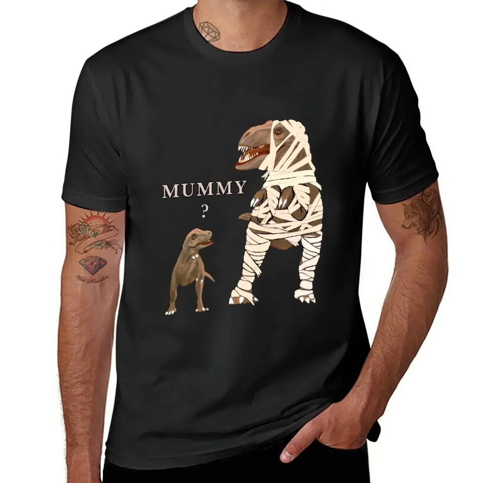 

Funny Mummy & Baby T-Rex Halloween Dinosaurs T-Shirt Short sleeve tee cute tops quick drying boys whites sweat shirts, men