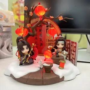 TANSHOW Mo Dao Zu Shi Figure Wei Wuxian LAN Wangji Q Version Mini Anime  Action Figurine Creative Gift Toy 4 Inch Ornaments Exquisite (Wei Ying)