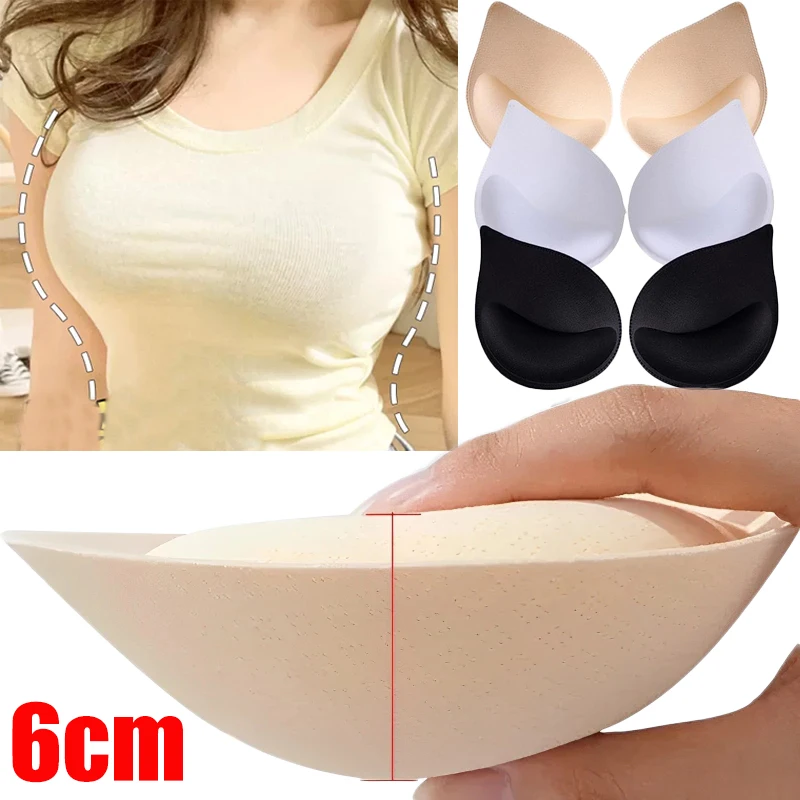 Bra Pads Inserts 3D Thicken Push Up Bra Pads Inserts Women Underwear Breast Lift Breathable Sponge Padded Bra Pad Lining Swimsuit Insert Bra Insert Pads