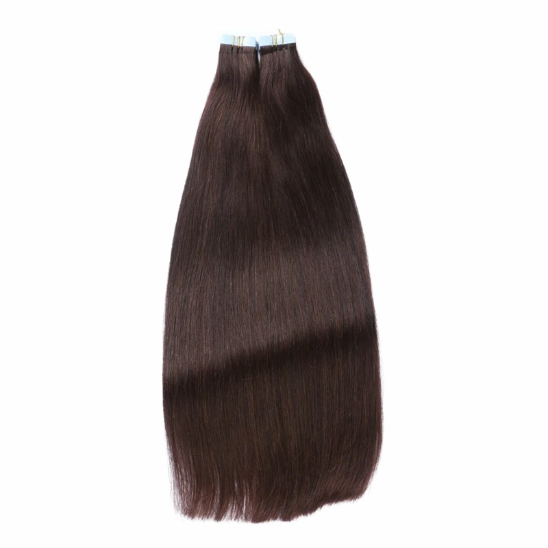 Remy Tape In Human Hair Extensions 50% Tail PU Virgin Hair Extensions 18-28inch Natural Black Skin Weft Human For Women