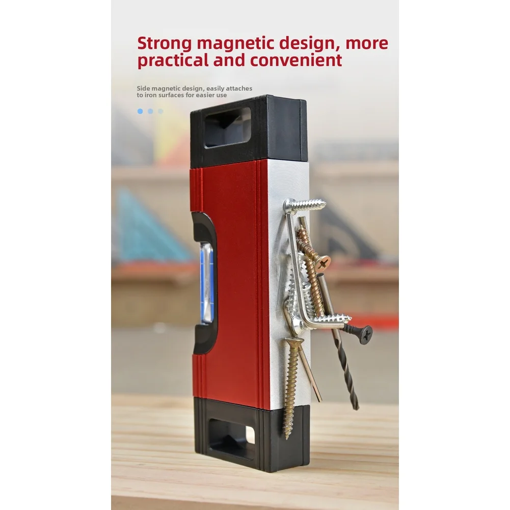 미니 자기 레벨 도구용 레벨 눈금자 알루미늄 합금 목공용 가정 개조 측정기 예비 부품