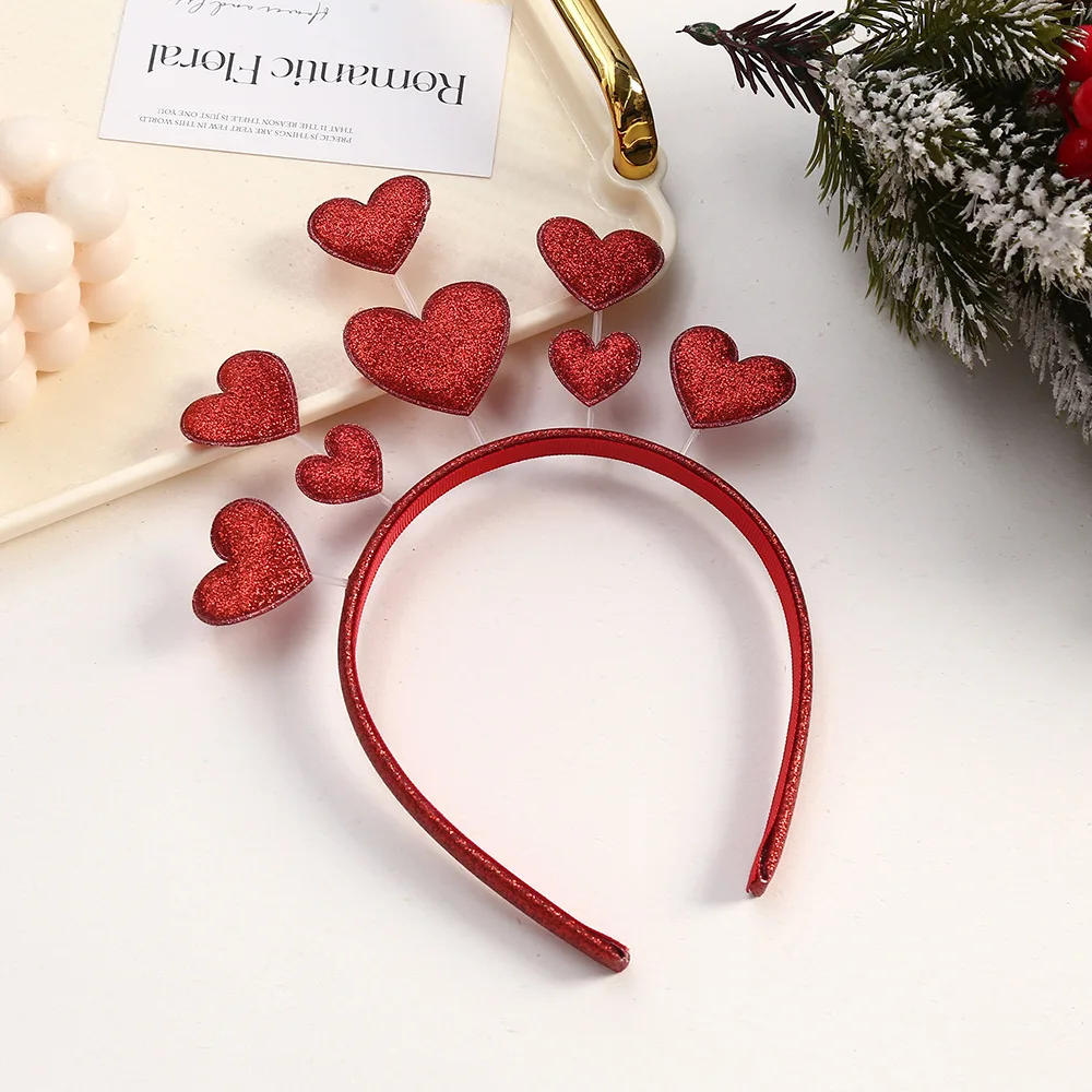 1pc Heart Shape Headband Valentine's Day Love Hair Bands Headdress Wedding Holiday Party Fashion Hair Hoops For Women Girls