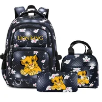 The Lion King Waterproof Backpack for Women Teens Cute School Bag Travel Backpacks with Lunch Compartment for Girls