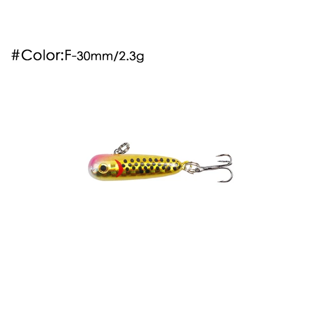 LETOYO 2.3g/2.8g 30mm Mini Sinking Pencil Lure With Tungsten Beads Micro Fishing Bait For Trout Salmon Freshwater Stream Wobbler F 2.3g