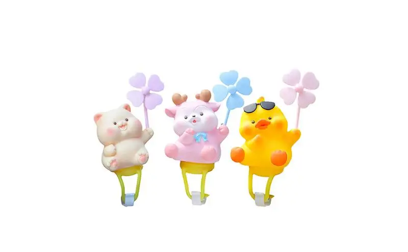 

Мультяшное украшение для руля, милая мультяшная экшн-модель, привлекательная мультяшная ветряная мельница для велосипедов, аксессуары