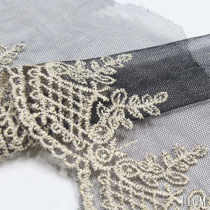 

28Yards Embroidered Tulle Lace Fabrics Black Mesh Lace Trim Bra Underwear Handmade Dress Sewing Fabrics for Cloth