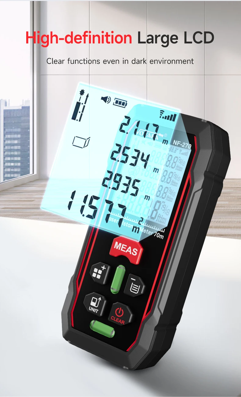 Noyafa NF-270 laser Rangefinder 60M with horizontal bubbles Digital Range Finder