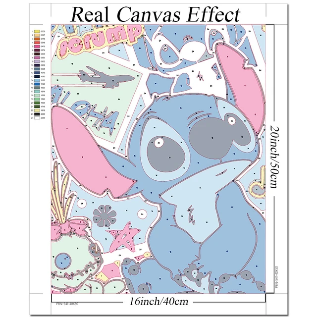 Stitch Animation Paint By Numbers - PBN Canvas