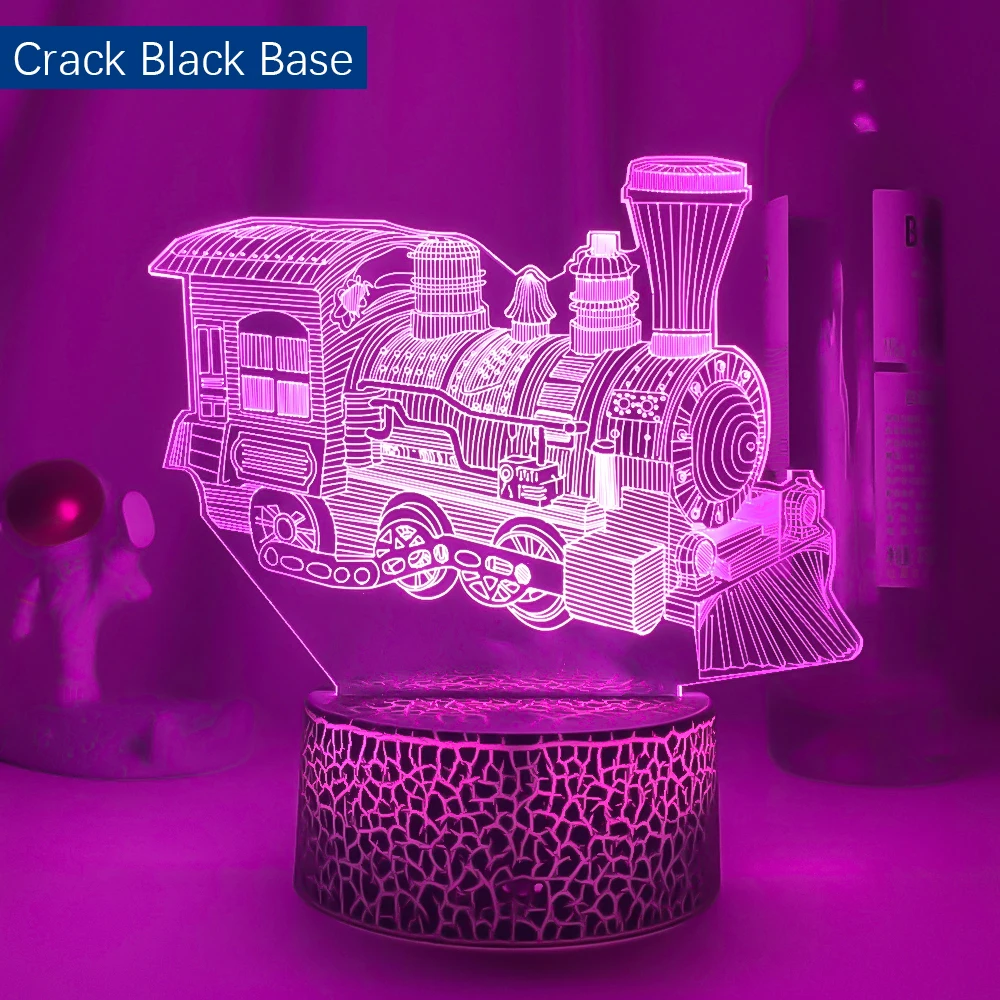 holiday nights of lights Train 3D USB Lamp Touch Remote Christmas New Year Gift Bedroom Desk Beside Decora LED Sleeping Novelty Steam Train Night Light cat night light Night Lights