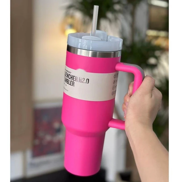 Dropship 30OZ Straw Coffee Insulation Cup With Handle Portable Car