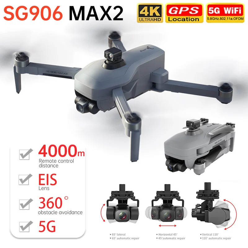 SG906 MAX2 Beast 3E RC Drone With 3-Axis Gimbal Professional 4K HD