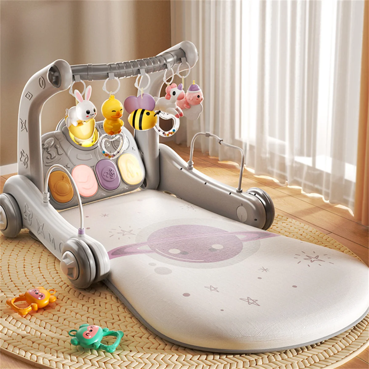 Baby toys, pedal piano, toddler fitness stand, walker 3