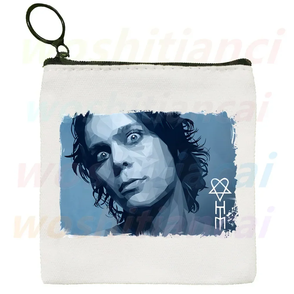 

Простой холщовый кошелек для мелочи He Ville Valo, милый мультяшный женский кошелек для ключей, сумка для хранения мелочи