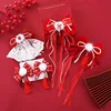 Kids New Year Headwear Chinese Style Hafu Plush Bow Kids Hair Clips Red Tassel Princess Girl Sided Clips Accessory New Year Gift 4