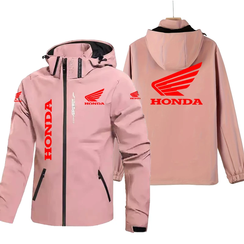 Honda Motorcycle Jacket Men's Hooded Windproof And Waterproof Coat