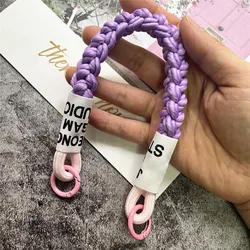 Braided Bracelet Phone Pendant: Exquisite Outdoor Keychain Lanyard & Handy Accessory (Purple)