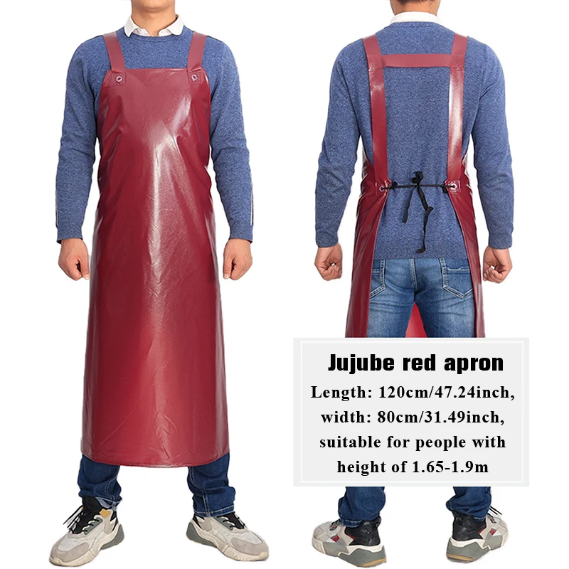 Cow Rib Wear-resistant Apron Oil Proof  Thickened Apron Acid Alkali Resistant Durable TPU Plastic Waterproof Apron