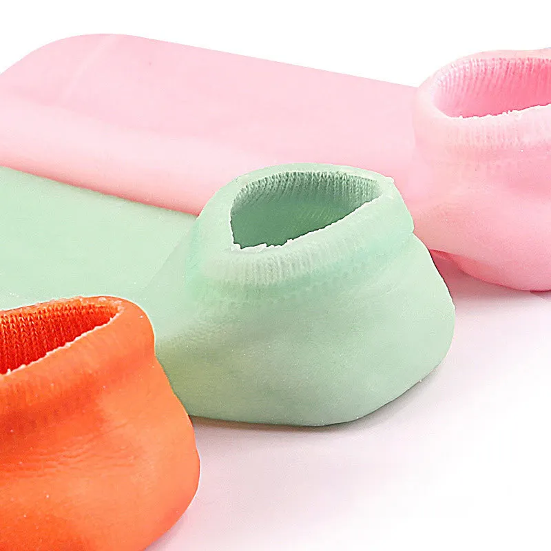 Multicolor Cotton Gauze Silicone Socks Foot Care Massage Moisturizing Feet Gel Socks Anti Cracking Foot Protection