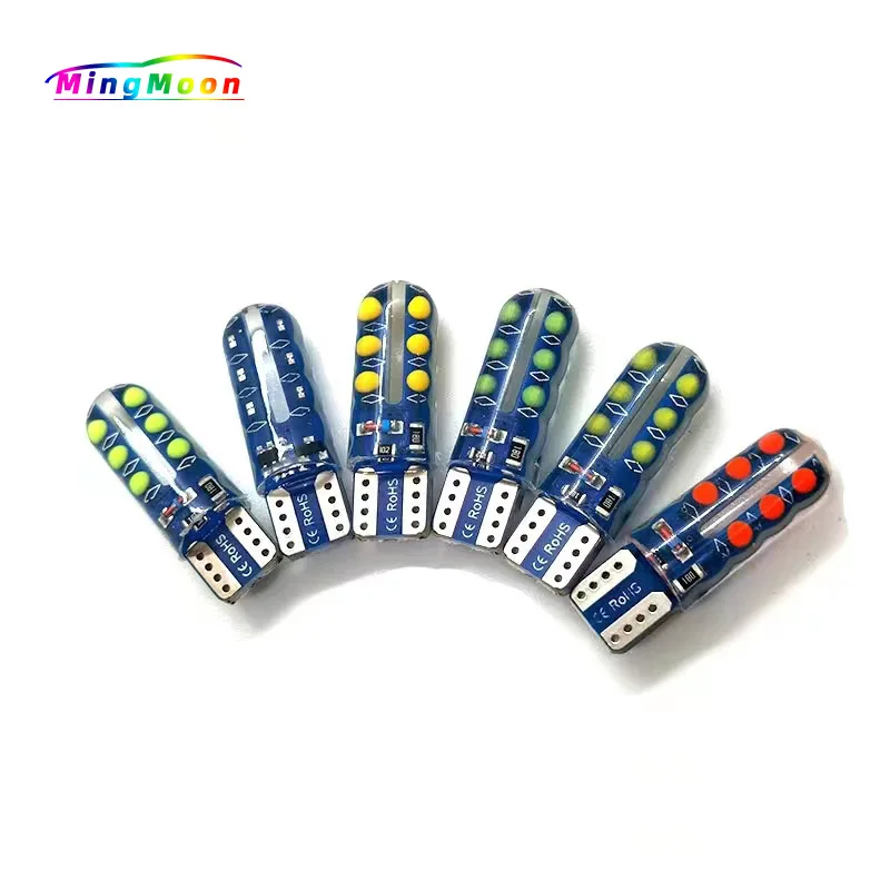 

3030 X T10 W5W светодиодные лампы 12SMD Автомобильная клиновидная парковочная лампа подсветка номерного знака Автомобильная купольная лампа для чтения поворотный сигнал белый 12 В