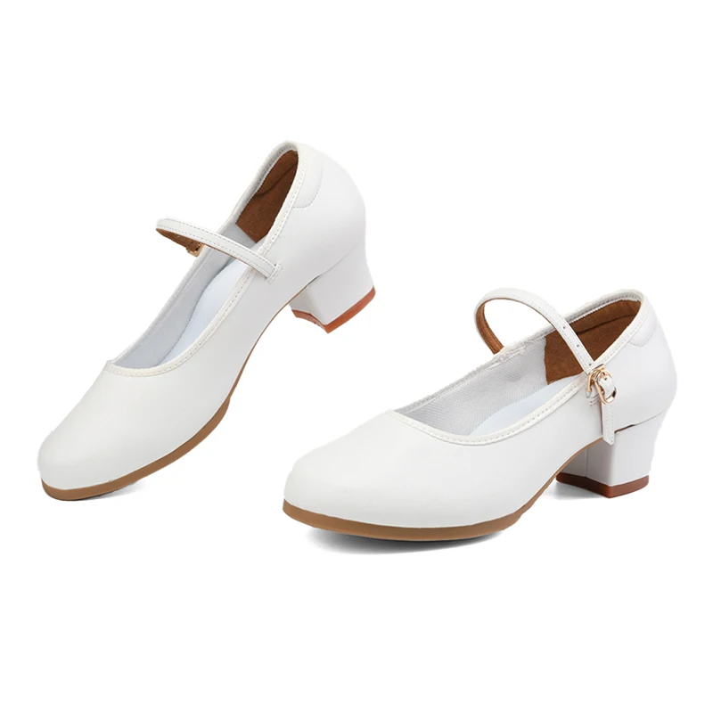 SWDZM Women Modern Dance Shoes Soft Bottom Tango Dancing Shoes Ballroom Latin Dance Shoes For Women 4CM Middle Heeled 6