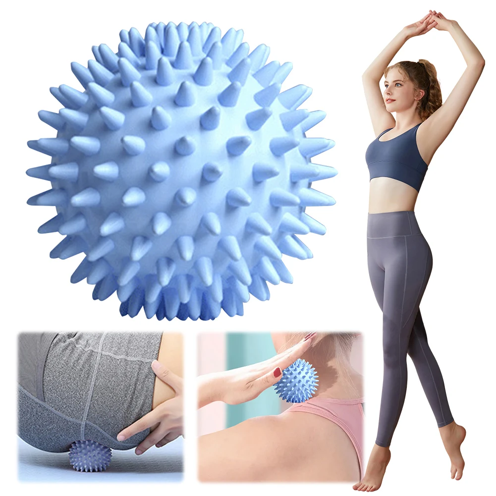 Spiky Massage Ball Compact Muscle Roller High Density Foot Massager Ball 6cm Trigger Point Massager Ball for Plantar Fasciitis 4